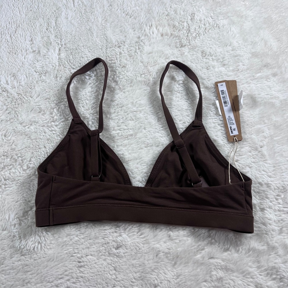 SKIMS Women's Fits Everybody Triangle Bralette Cocoa Brown XS BR-TRI-9200 NWT